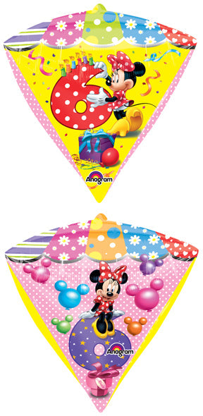 16" Minnie Age 6 UltraShape Diamondz Foil Balloon