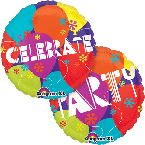 21" Celebrate Party Balloons Mylar Balloon