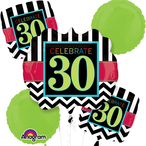 Bouquet Birthday Celebration 30 Balloon Packaged