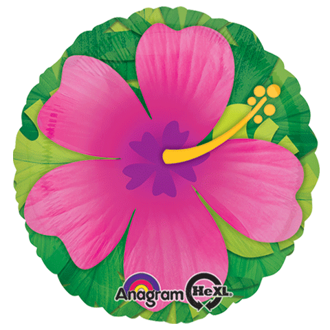 28" Jumbo Pink Tropical Hibiscus Balloon