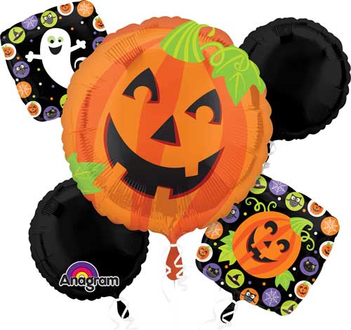 Bouquet Halloween Pumpkin Balloon Packaged