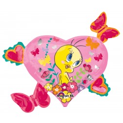 30" Tweety Hearts and Butterflies Jumbo Balloon