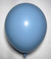 A single 5″ Deco Azure Decomex Latex Balloon from Decomex is photographed inflated on a plain white background.