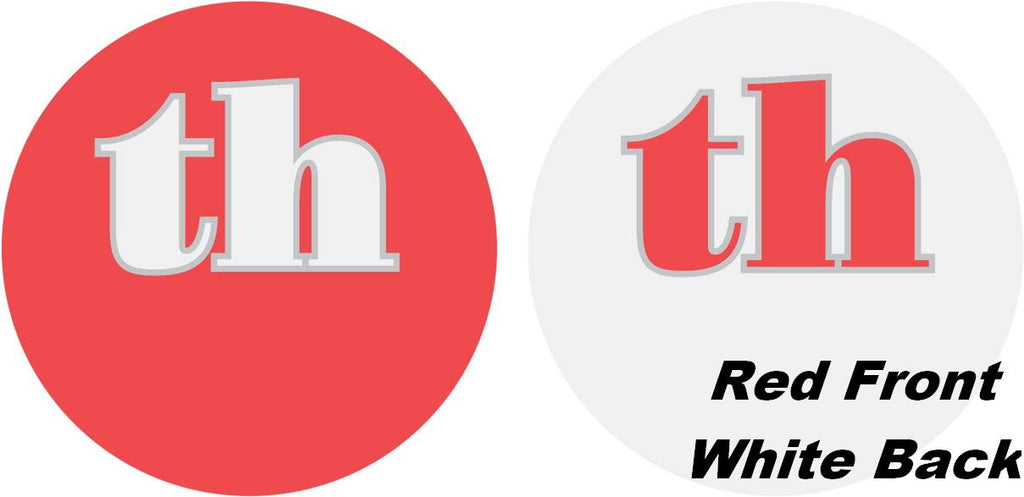 18" Classic Letter Balloon "th" Red/White