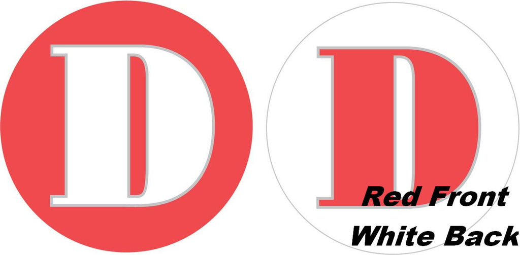 18" Classic Letter Balloon Letter "D" Red/White