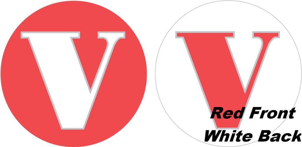 18" Classic Letter Balloon Letter "V" Red/White