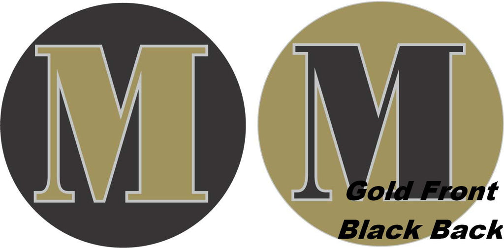 18" Classic Letter Balloon Letter "M" Gold/Black