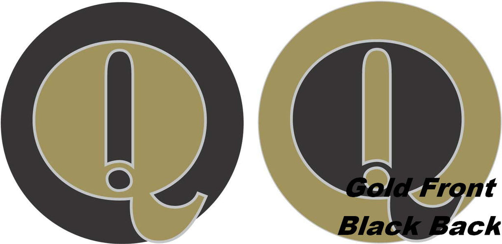 18" Classic Letter Balloon Letter "Q" Gold/Black