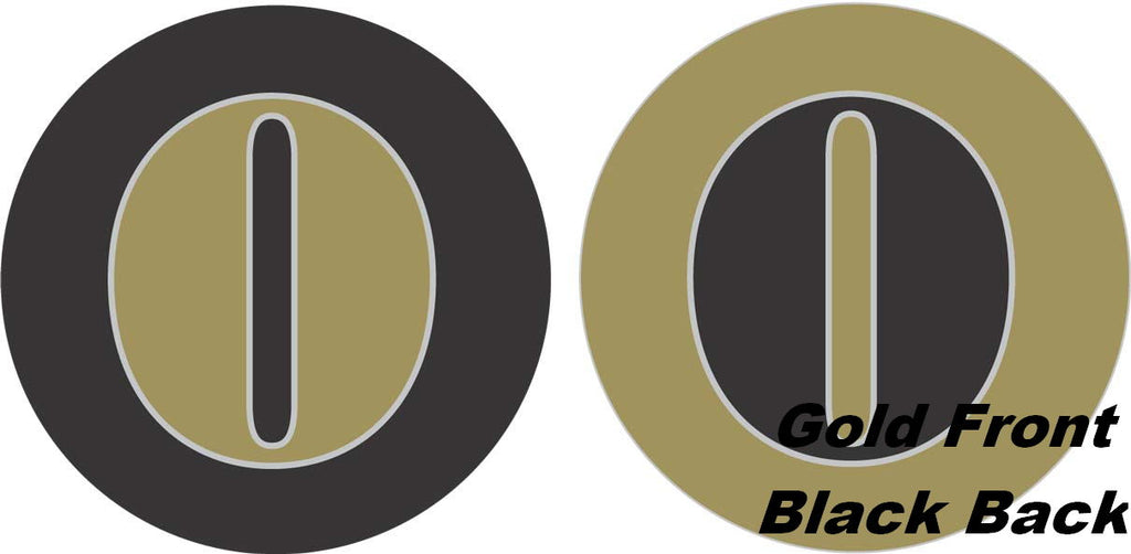 18" Classic Number "0" Gold/Black Balloon