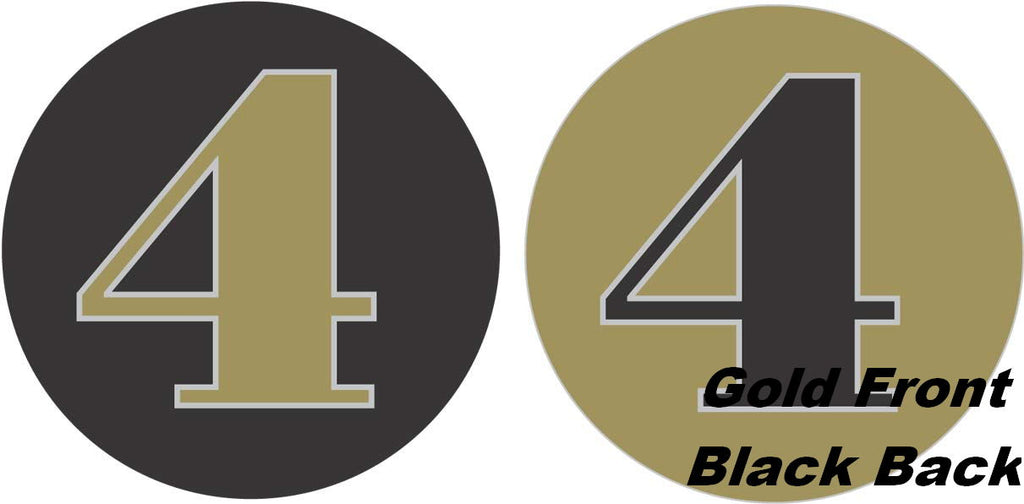 18" Classic Number "4" Gold/Black Balloon