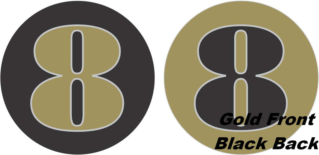18" Classic Number "8" Gold/Black Balloon