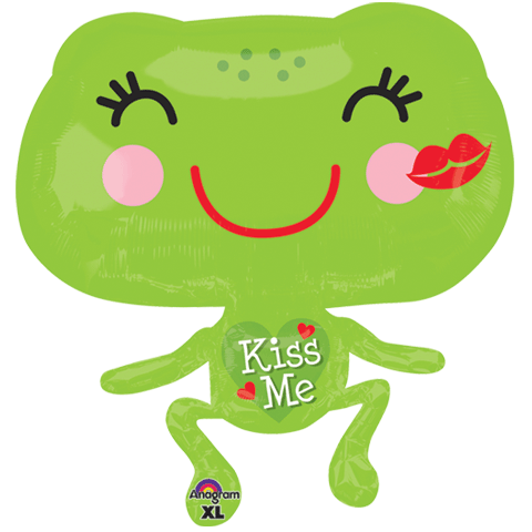 22" Junior Shape Kiss Me Froggie Balloon