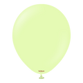 Color Code:3013 Macaron Pistachio 18 Inch With Logo Showing Kalisan Brand Uninflated Latex Balloons