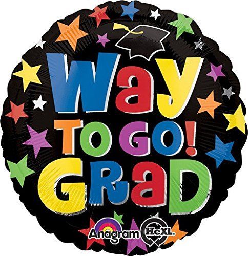 Jumbo Way to Go Stars Balloon Packaged