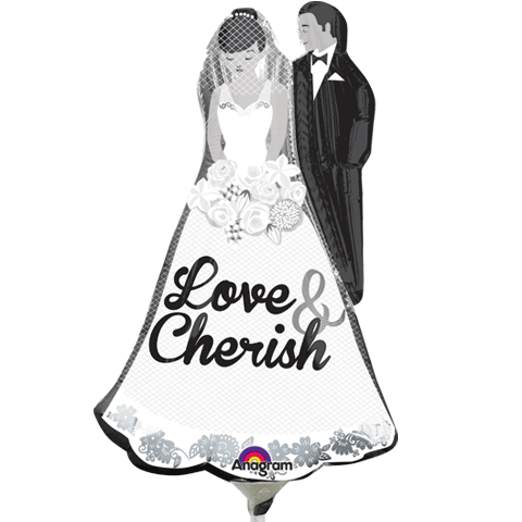 Airfill Only Mini Shape Love and Cherish Couple Balloon