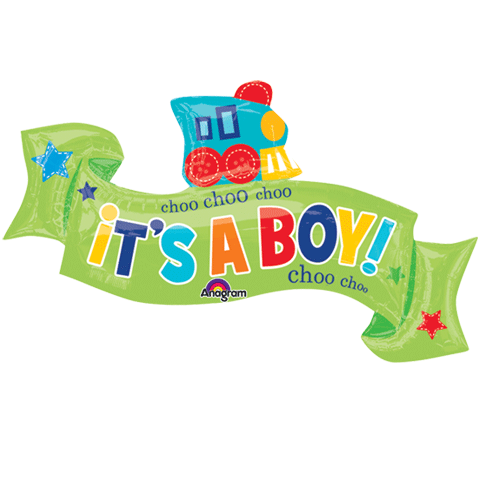 40" Welcome Little One - Boy Balloon Packaged