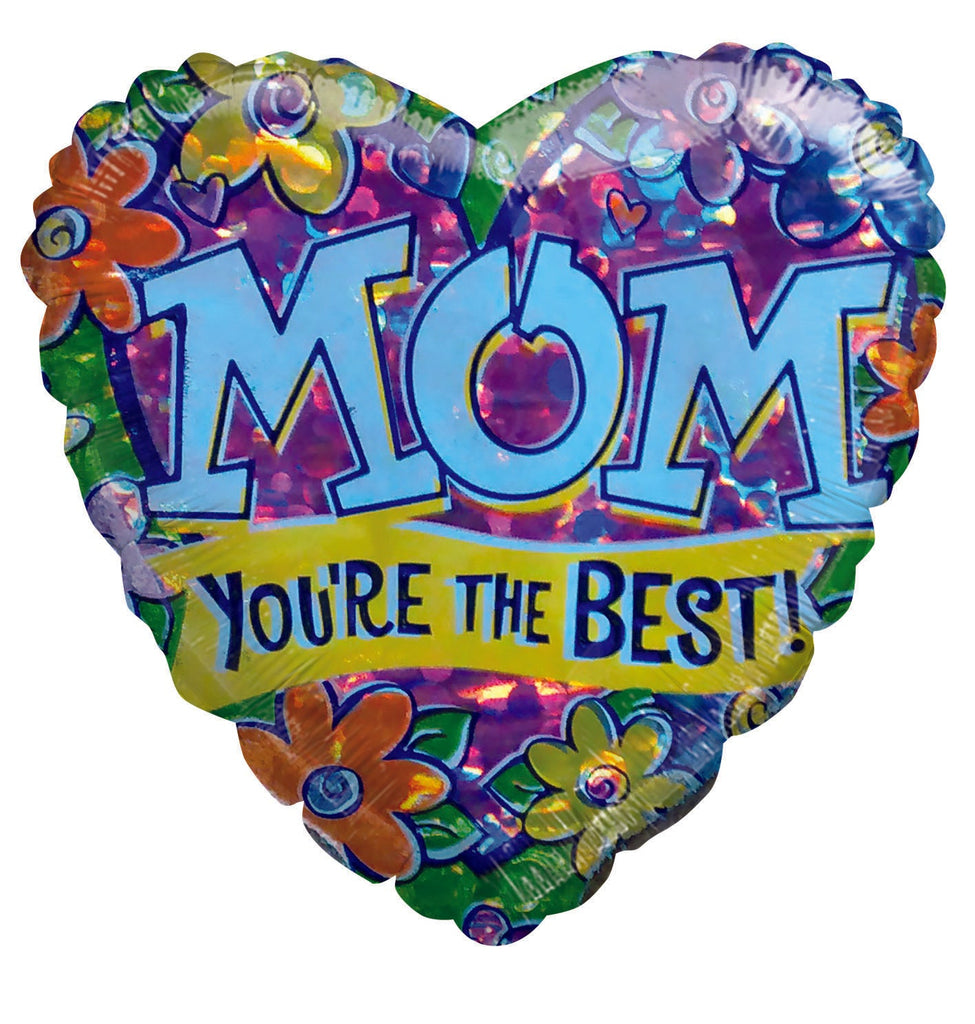 2" Airfill Only Mom You're the Best Balloon