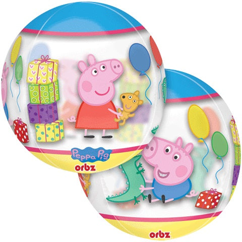 16" Orbz Jumbo Peppa Pig Balloon Packaged
