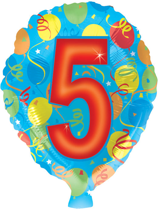 18" Number Balloon Shaped "5"