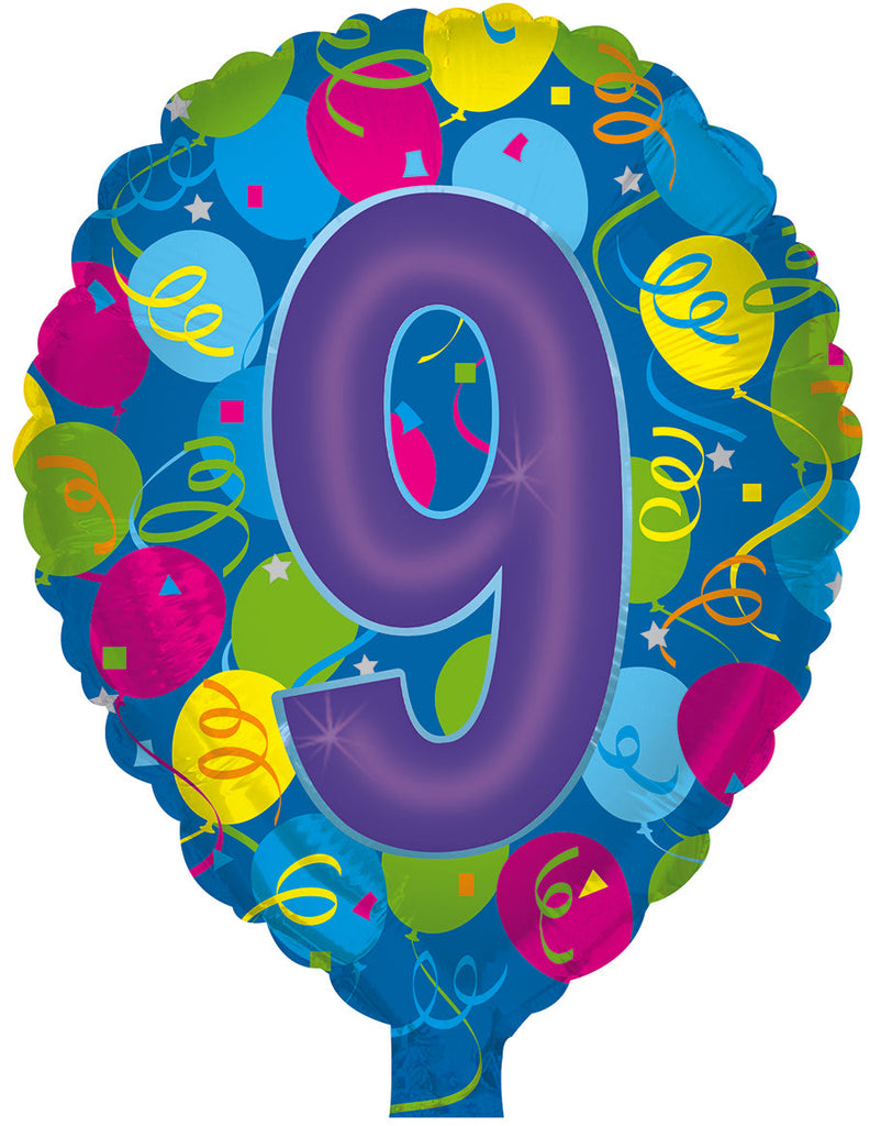 18" Number Balloon Shaped "9"