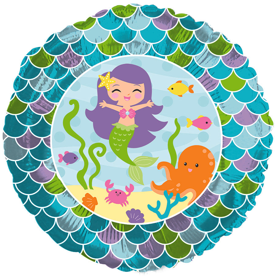 18" Mermaid Friends Foil Balloon