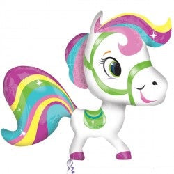 playful colorful horse jumbo balloon 31952 02