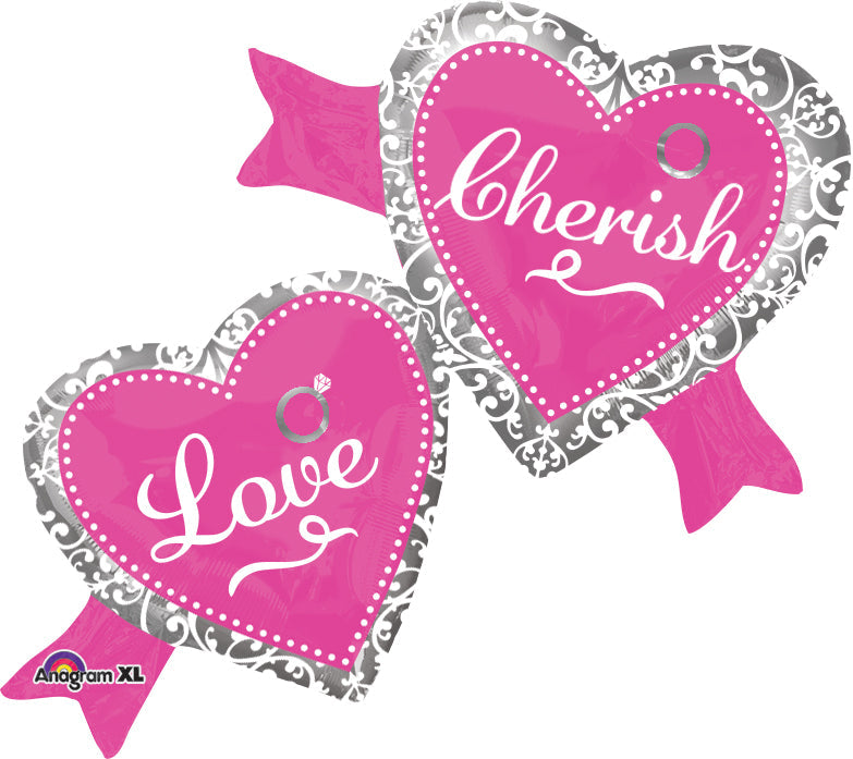 39" Jumbo Elegant Bride Cherish/Love Balloon Packaged