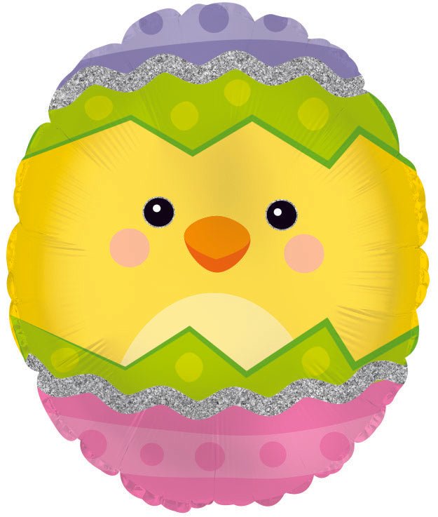 12" Airfill Only Easter Egg Hatch Foil Balloon