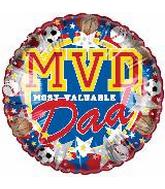 9" Airfill Only Most Valuable Dad Balloon
