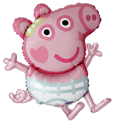 Uninflated 33 Inches Evie Peppa Pig Foil Balloon Made by Flexmetal in Spain