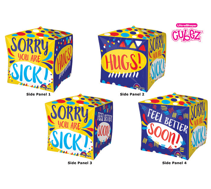 15" Jumbo Get Well Sentiments Balloon Packaged