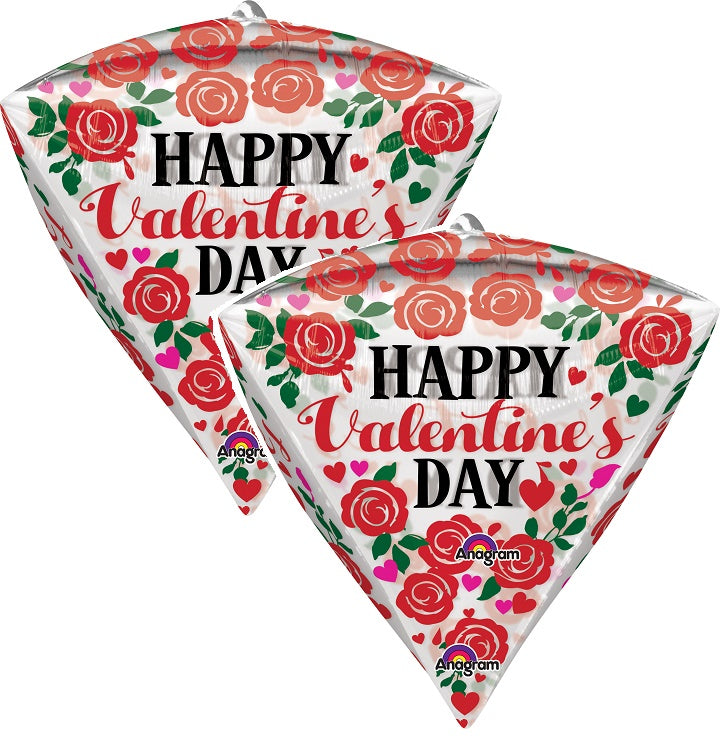15" Happy Valentine's Day Roses & Hearts Balloon