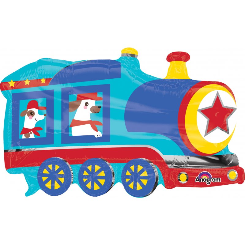 30" Jumbo Happy Train Foil Balloon