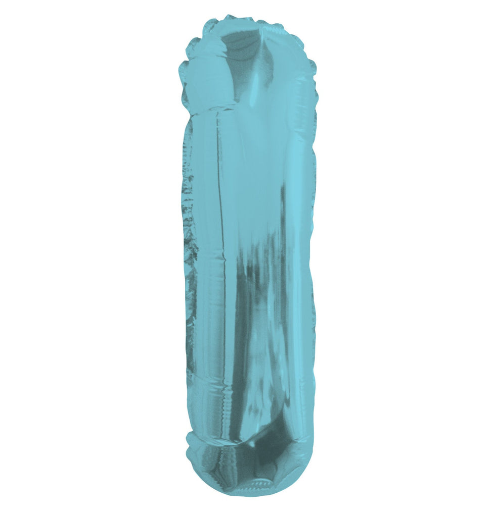 14" Airfill with Valve Only Letter I Light Blue Balloon