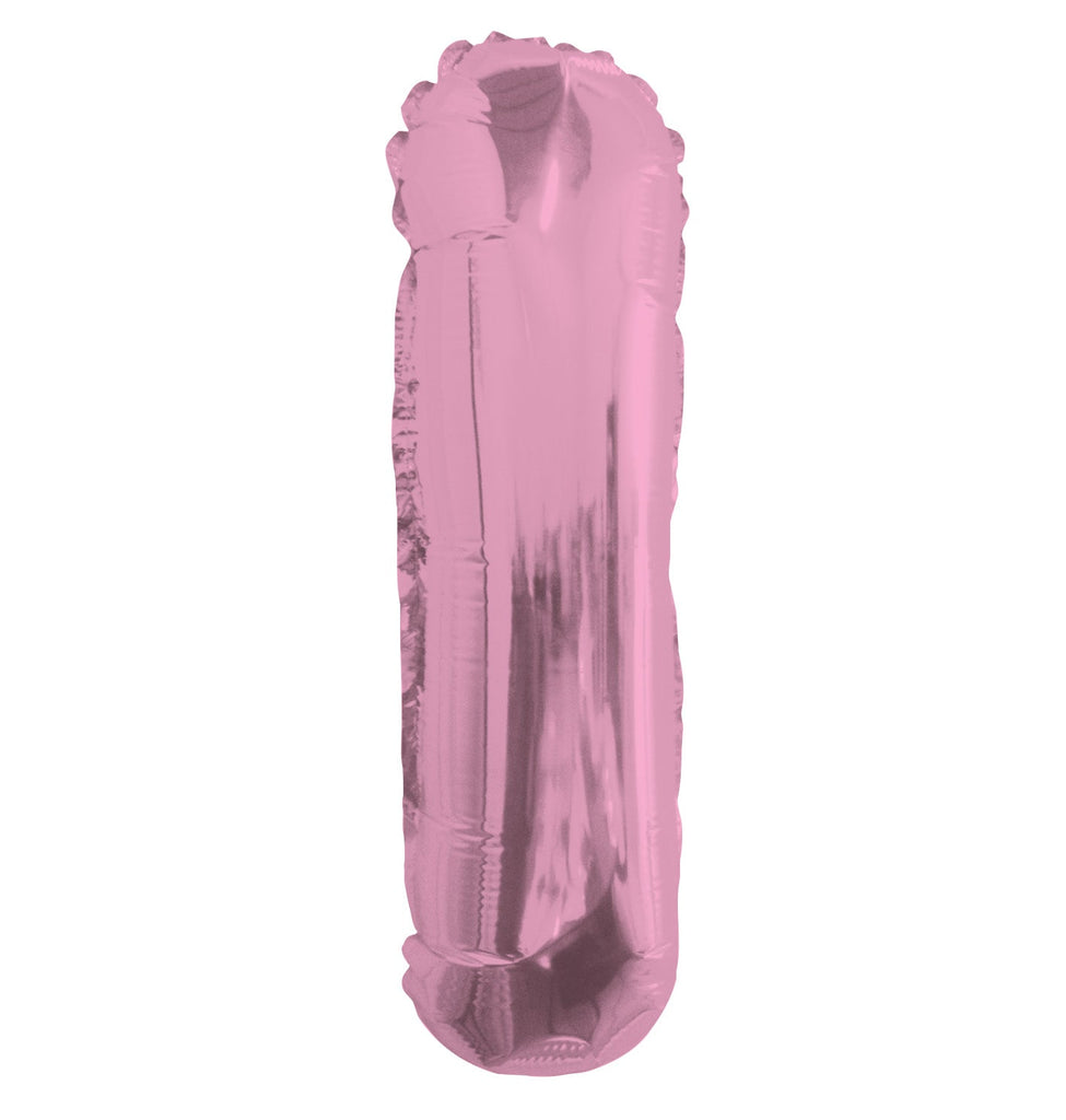 14" Airfill with Valve Only Letter I Pink Balloon