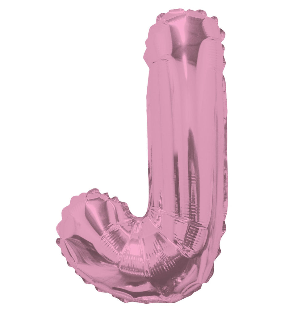 14" Airfill with Valve Only Letter J Pink Balloon