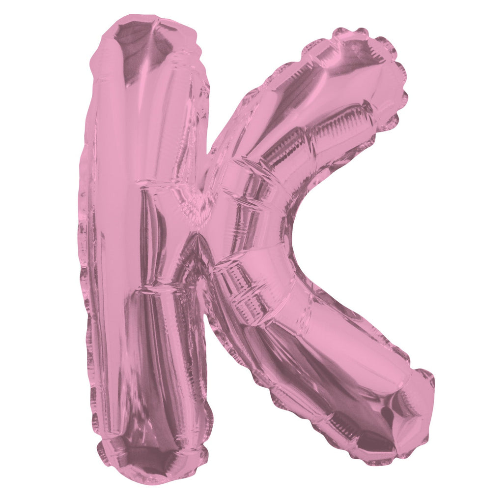 14" Airfill with Valve Only Letter K Pink Balloon