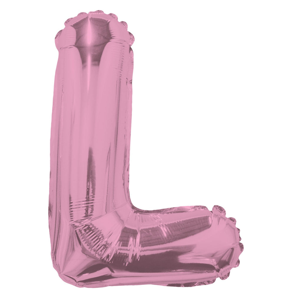 14" Airfill with Valve Only Letter L Pink Balloon