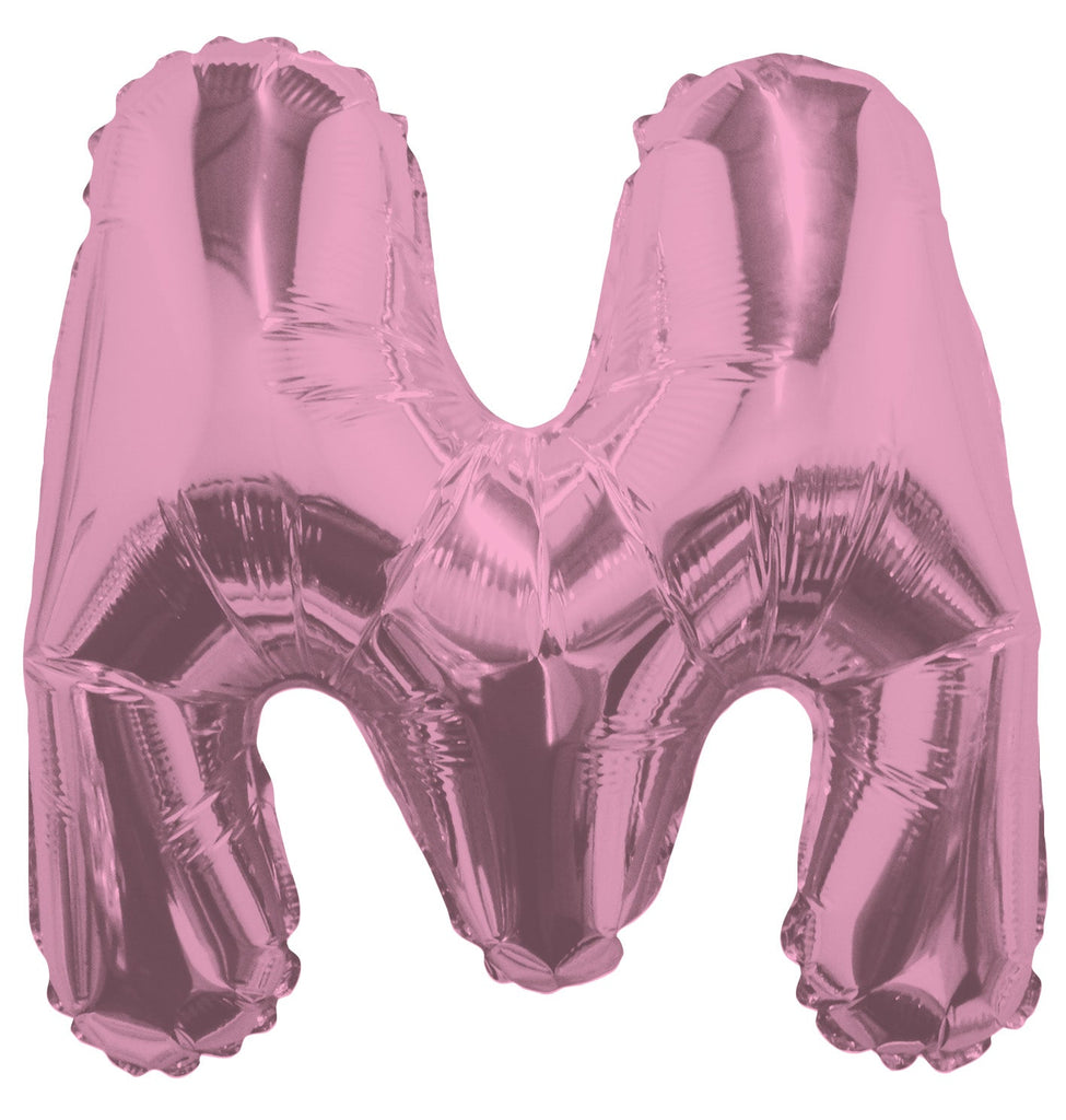 14" Airfill with Valve Only Letter M Pink Balloon