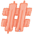 14" Airfill Only (Self Sealing) Megaloon Jr. Hashtag Rose Gold Balloon