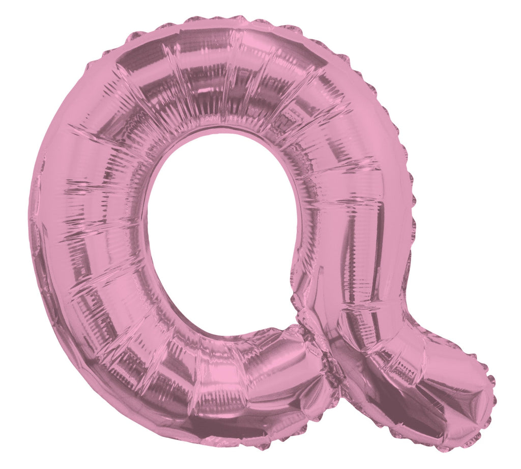 14" Airfill with Valve Only Letter Q Pink Balloon