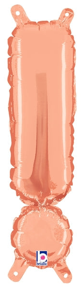14" Airfill Only Megaloon Jr. Balloon Exclamation Point ( ! ) Rose Gold