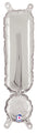 14" Airfill Only Megaloon Jr. Foil Balloon Exclamation Point ( ! ) Silver