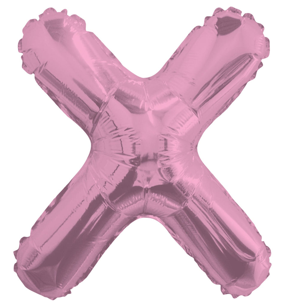14" Airfill with Valve Only Letter X Pink Balloon