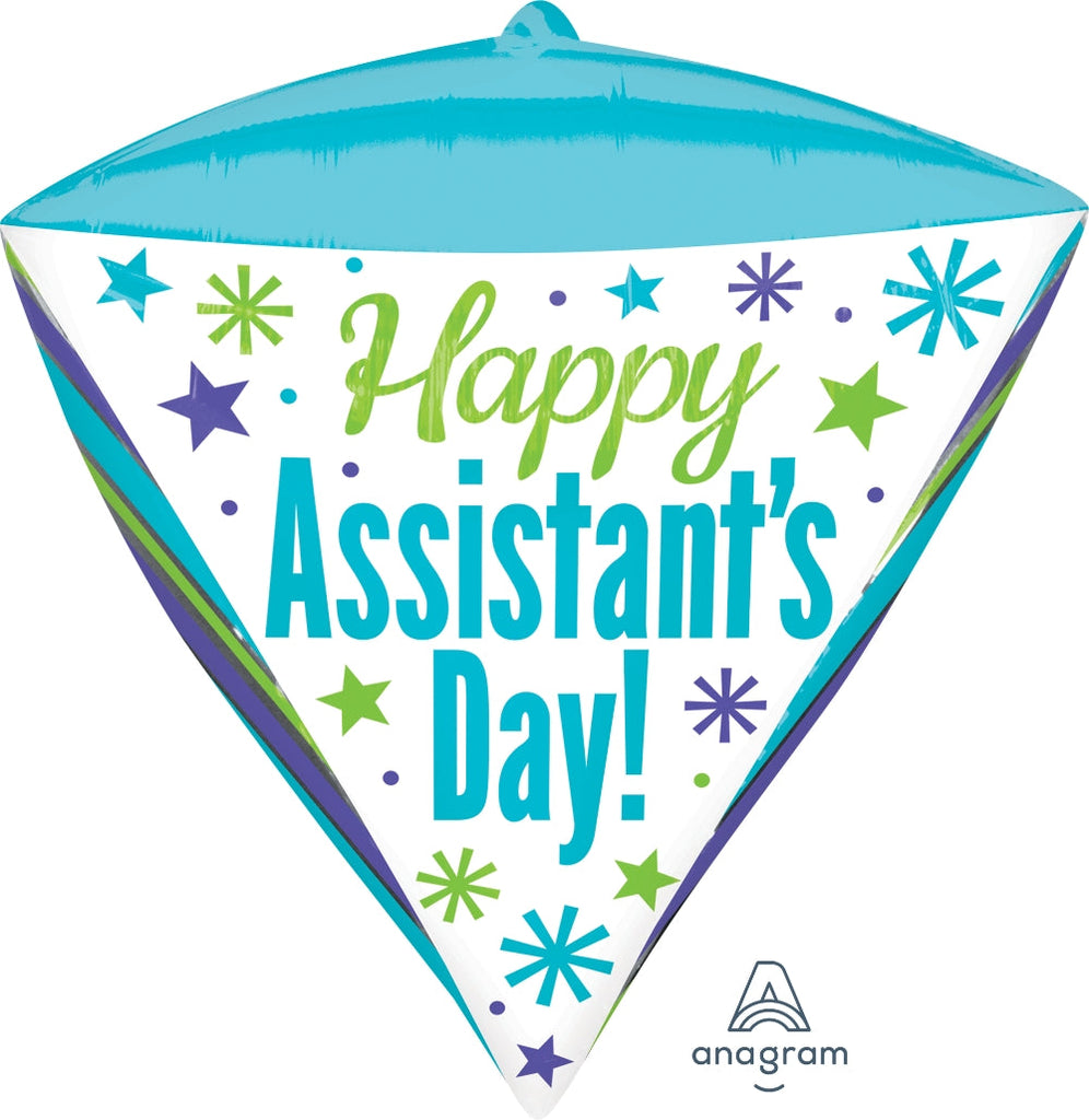 17" Jumbo Diamondz Assistant's Day Stripes Balloon