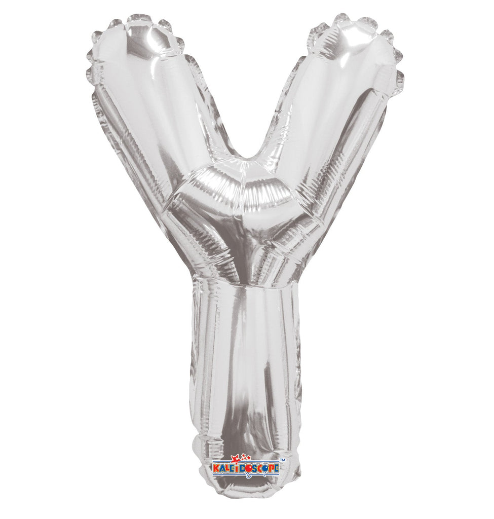 14" Airfill with Valve Only Letter Y Silver Balloon