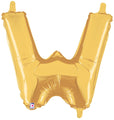 14" Airfill Only (Self Sealing) Megaloon Jr. Shape W Gold Balloon