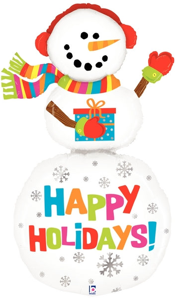 5 Foot (two pre-attached balloons) Holiday Snowman