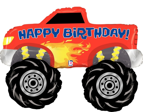 40" Foil Shape Balloon Monster Truck Birthday