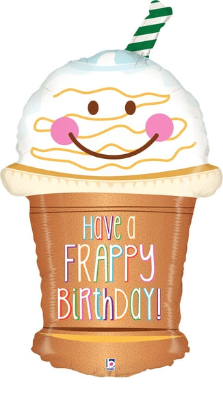32" Foil Shape Balloon Frappy Birthday